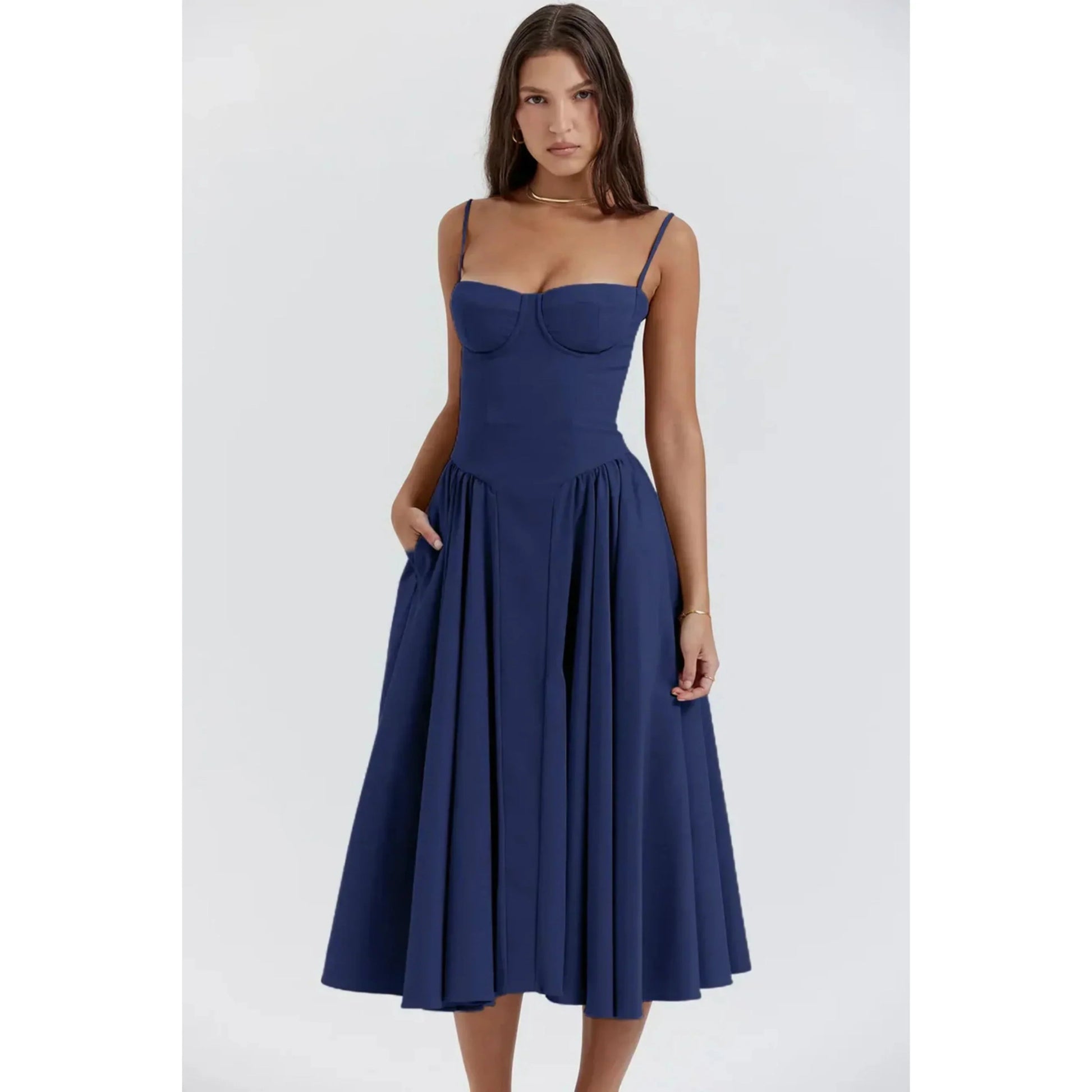 Robe Midi Sans Manches pour Femmes - Marie Montel
