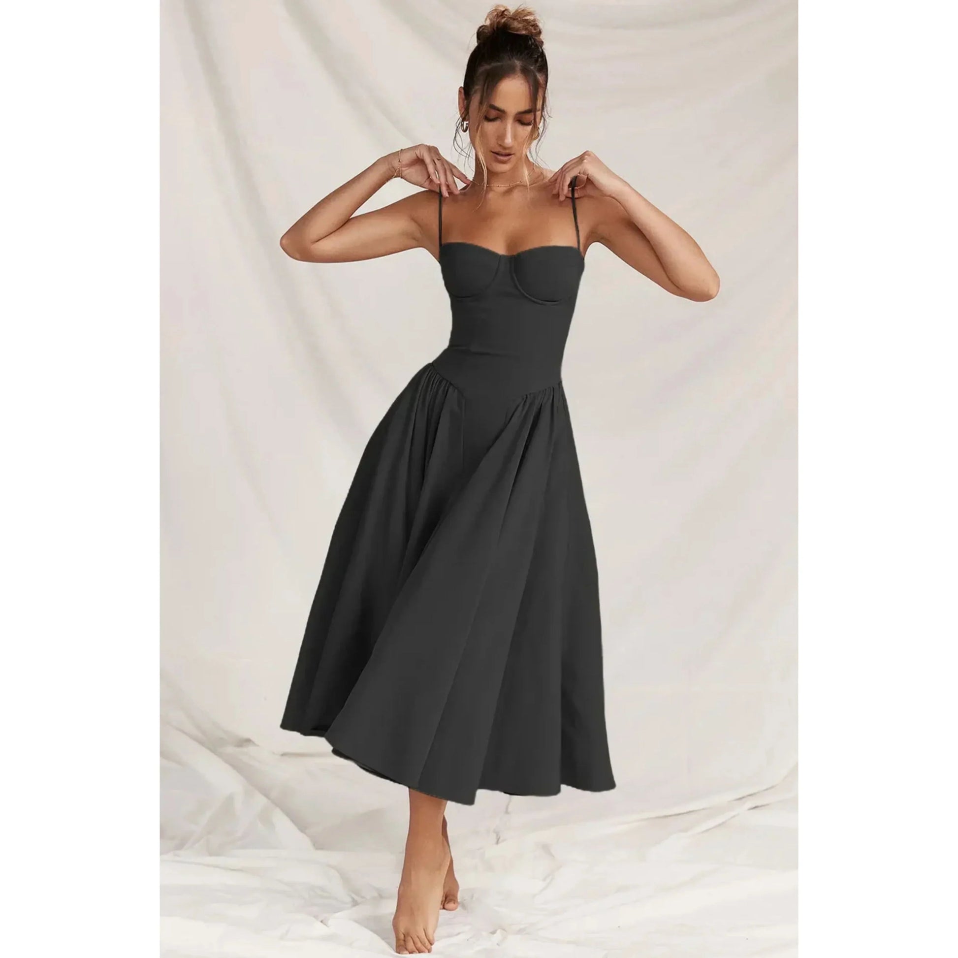 Robe Midi Sans Manches pour Femmes - Marie Montel