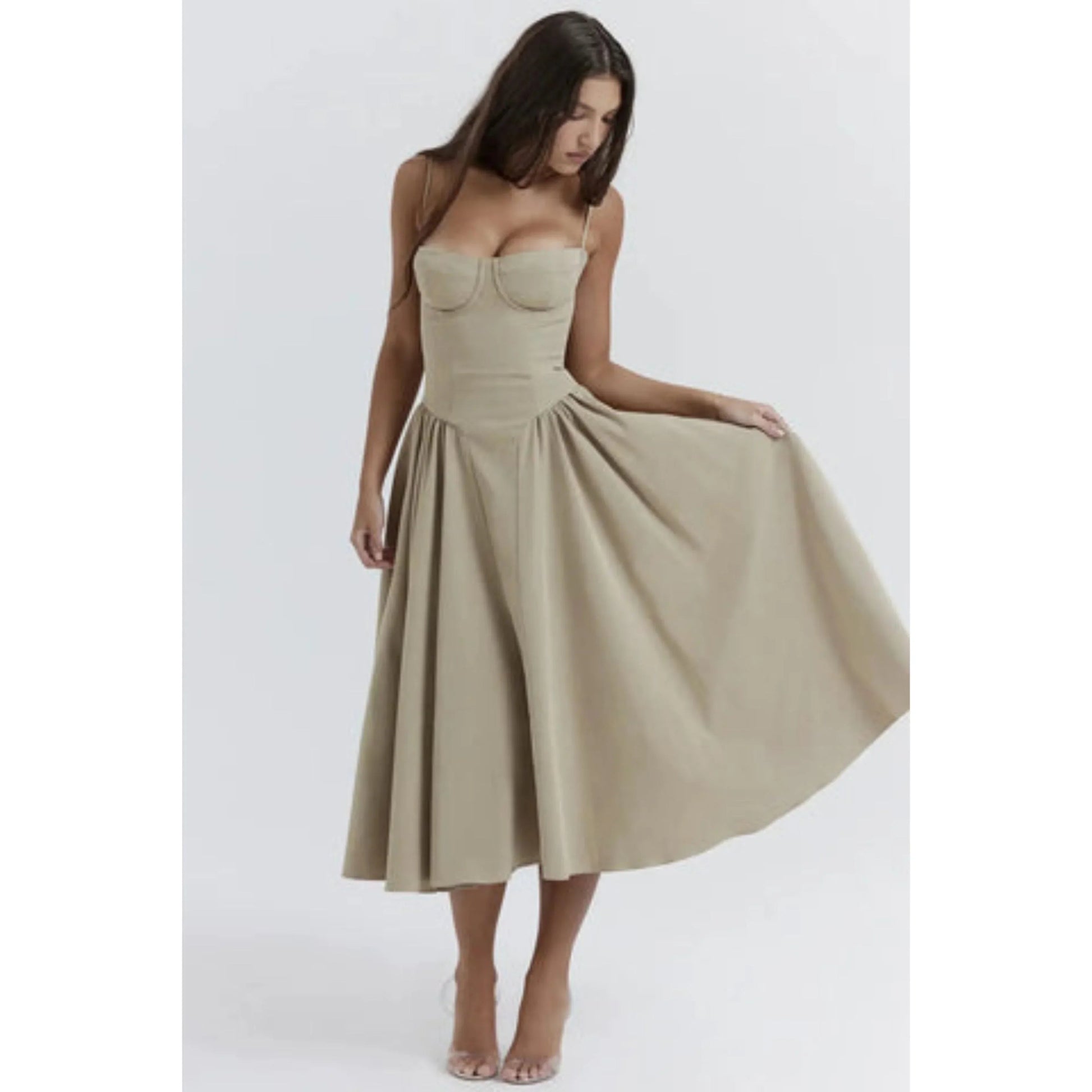 Robe Midi Sans Manches pour Femmes - Marie Montel