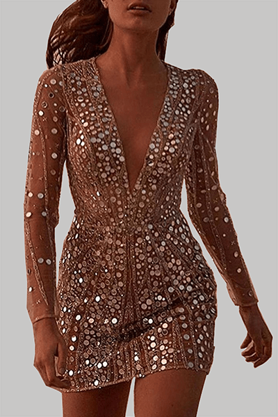 Robe Minikleid Pailletten pour Femmes - Marie Montel