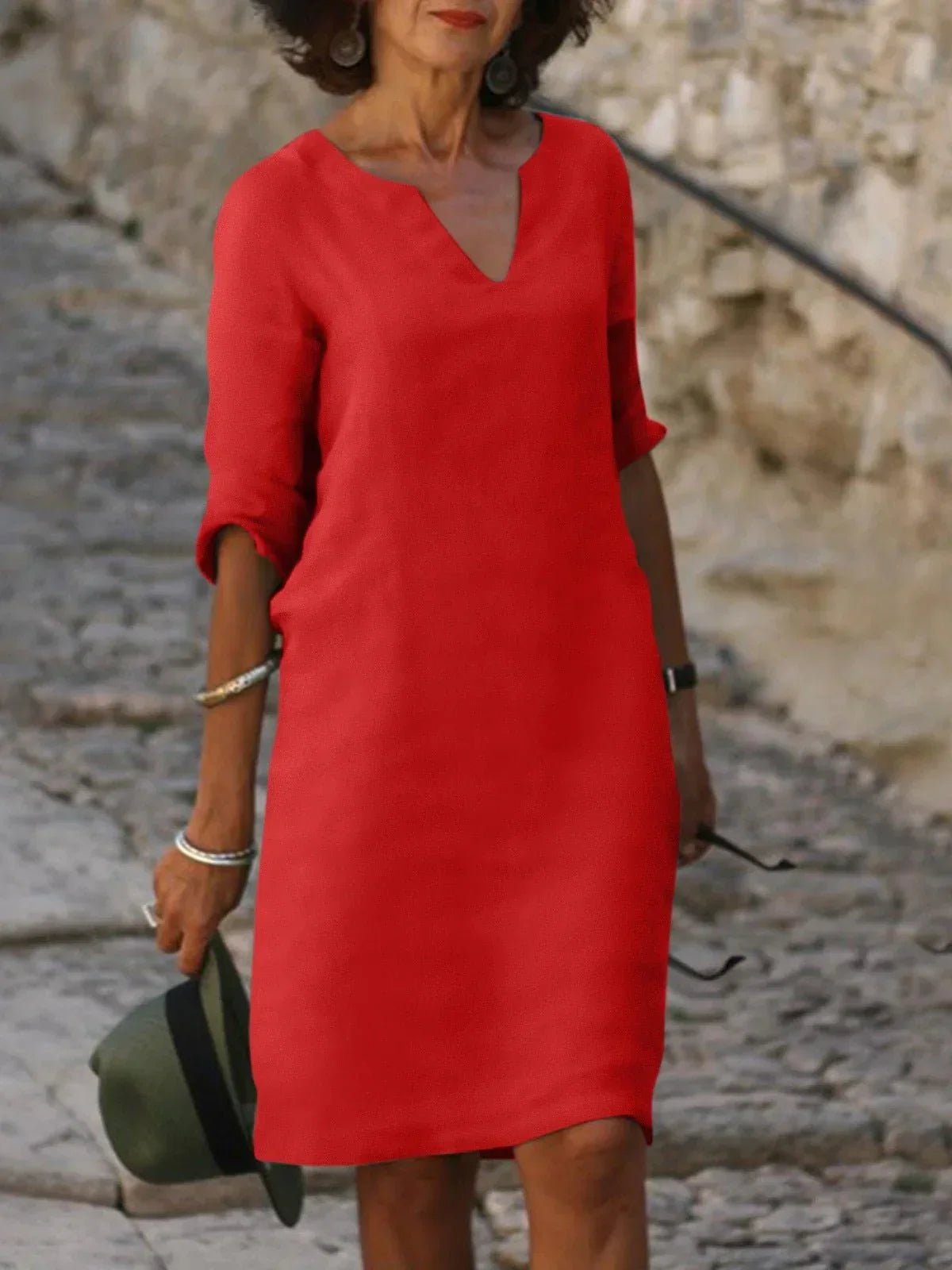 Robe Séduisante en Coton Mélangé pour Femmes - Marie Montel