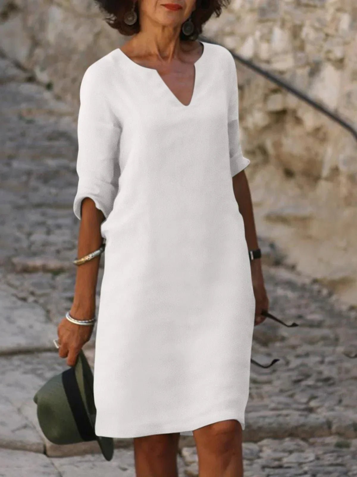 Robe Séduisante en Coton Mélangé pour Femmes - Marie Montel