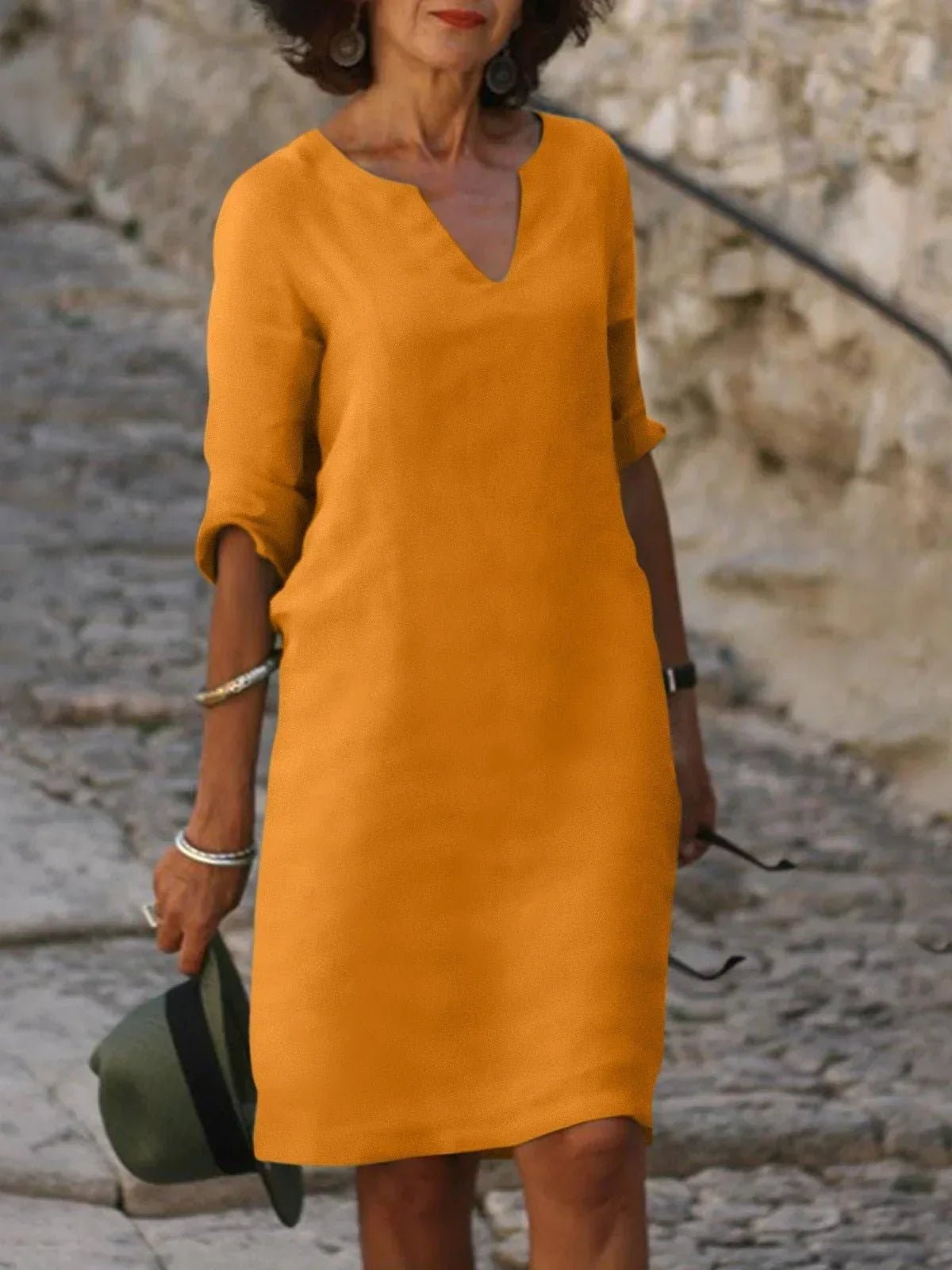 Robe Séduisante en Coton Mélangé pour Femmes - Marie Montel