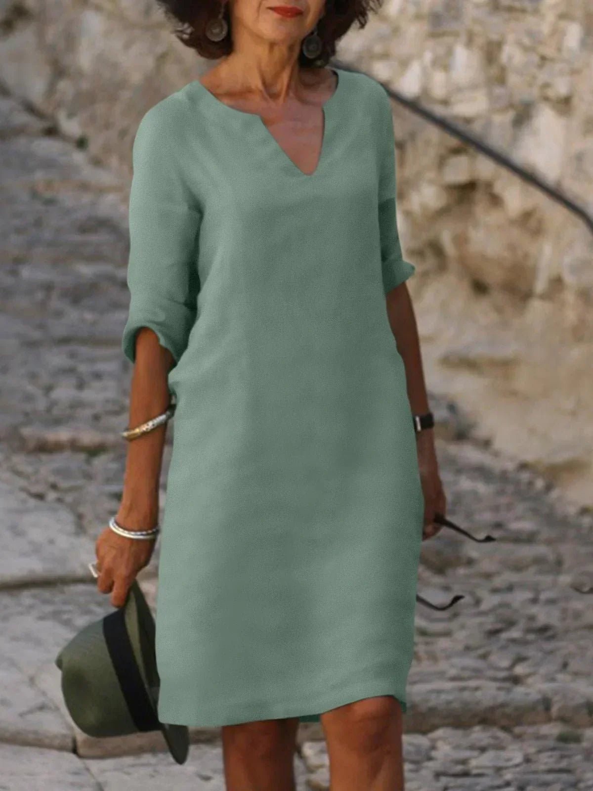 Robe Séduisante en Coton Mélangé pour Femmes - Marie Montel
