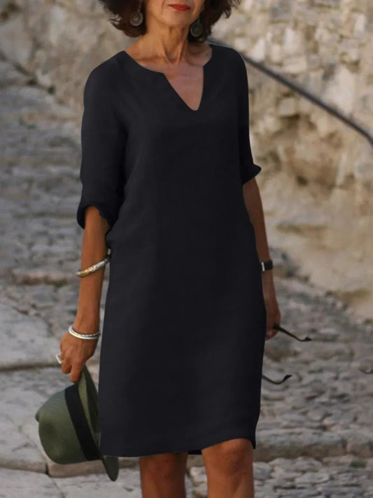 Robe Séduisante en Coton Mélangé pour Femmes - Marie Montel