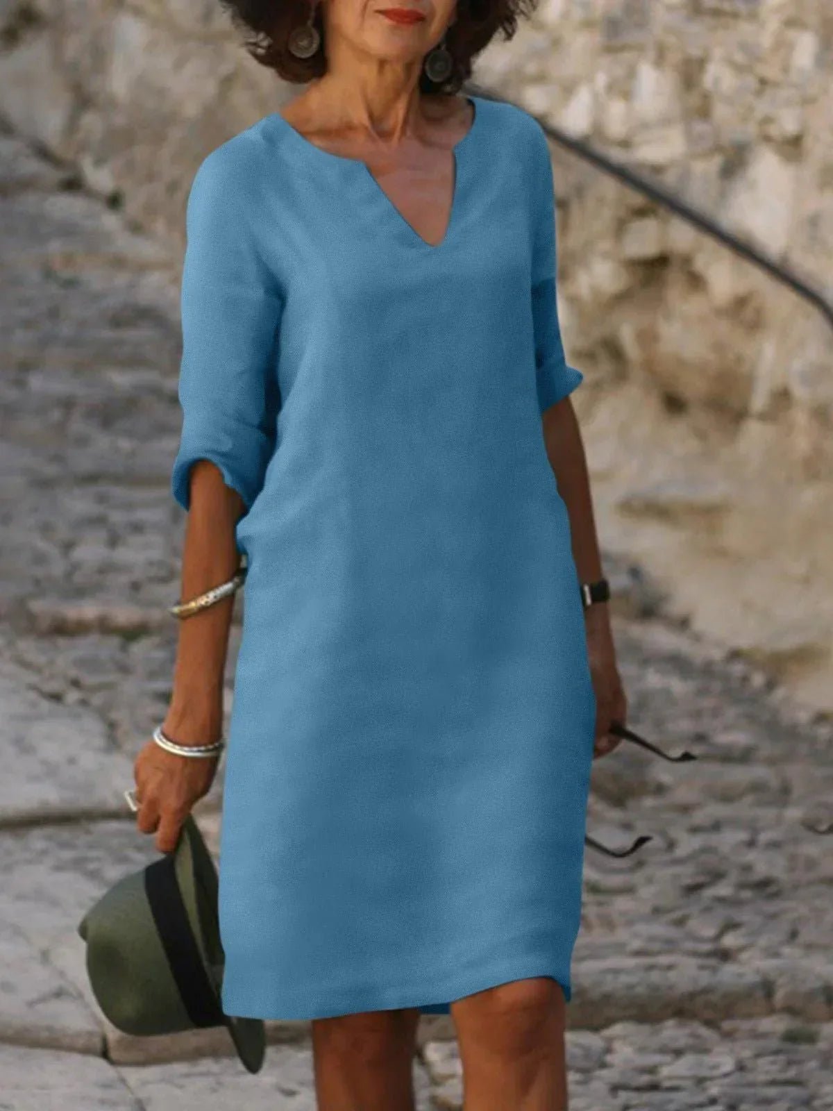 Robe Séduisante en Coton Mélangé pour Femmes - Marie Montel