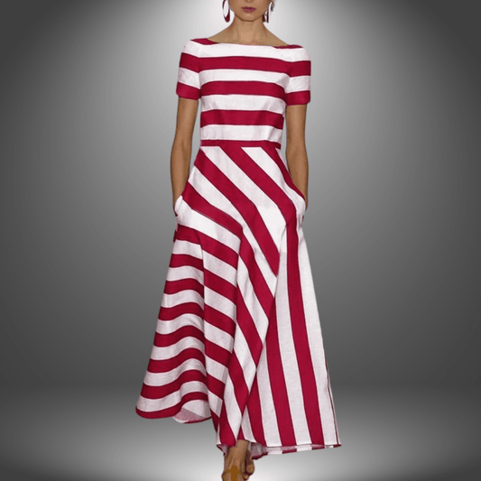 Robe Stribée Élégante pour Femmes - Marie Montel