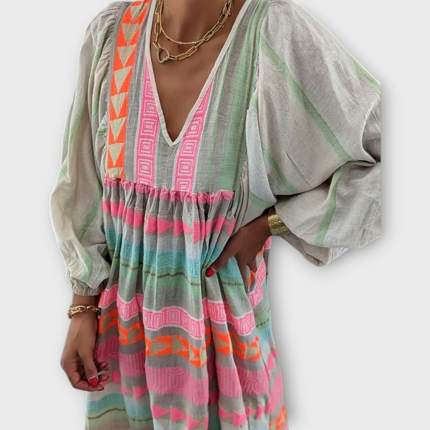 Robe Vêtue de Couleurs Vives pour Femmes - Marie Montel
