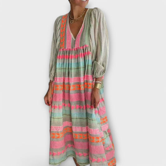 Robe Vêtue de Couleurs Vives pour Femmes - Marie Montel