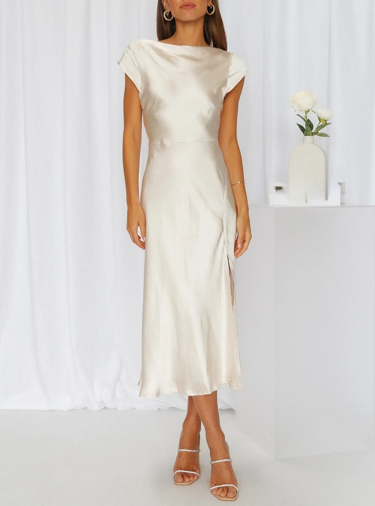 Robes Élégantes en Satin pour Femmes - Marie Montel