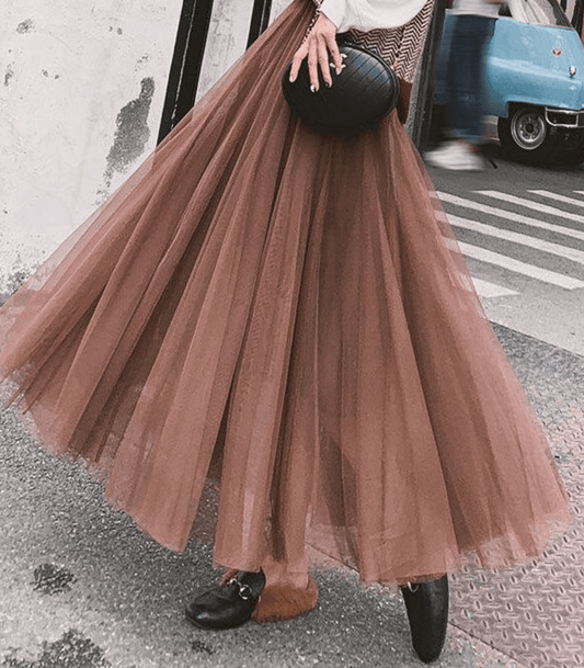 Rocque Longue à Taille Haute pour Femmes - Marie Montel