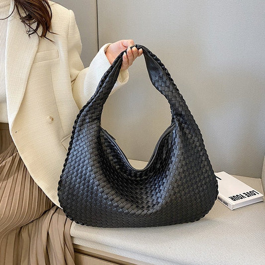 Sac à Bandoulière Tressé en Éco - Cuir pour Femmes - Marie Montel