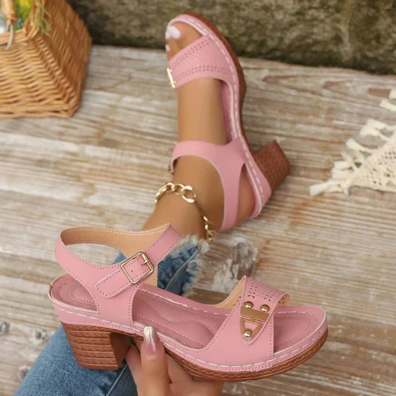 Sandales Chic à Talons Épais pour Femmes - Marie Montel