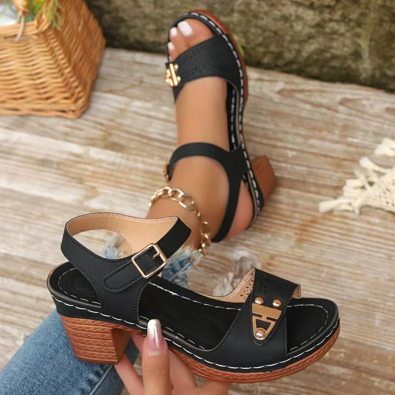 Sandales Chic à Talons Épais pour Femmes - Marie Montel