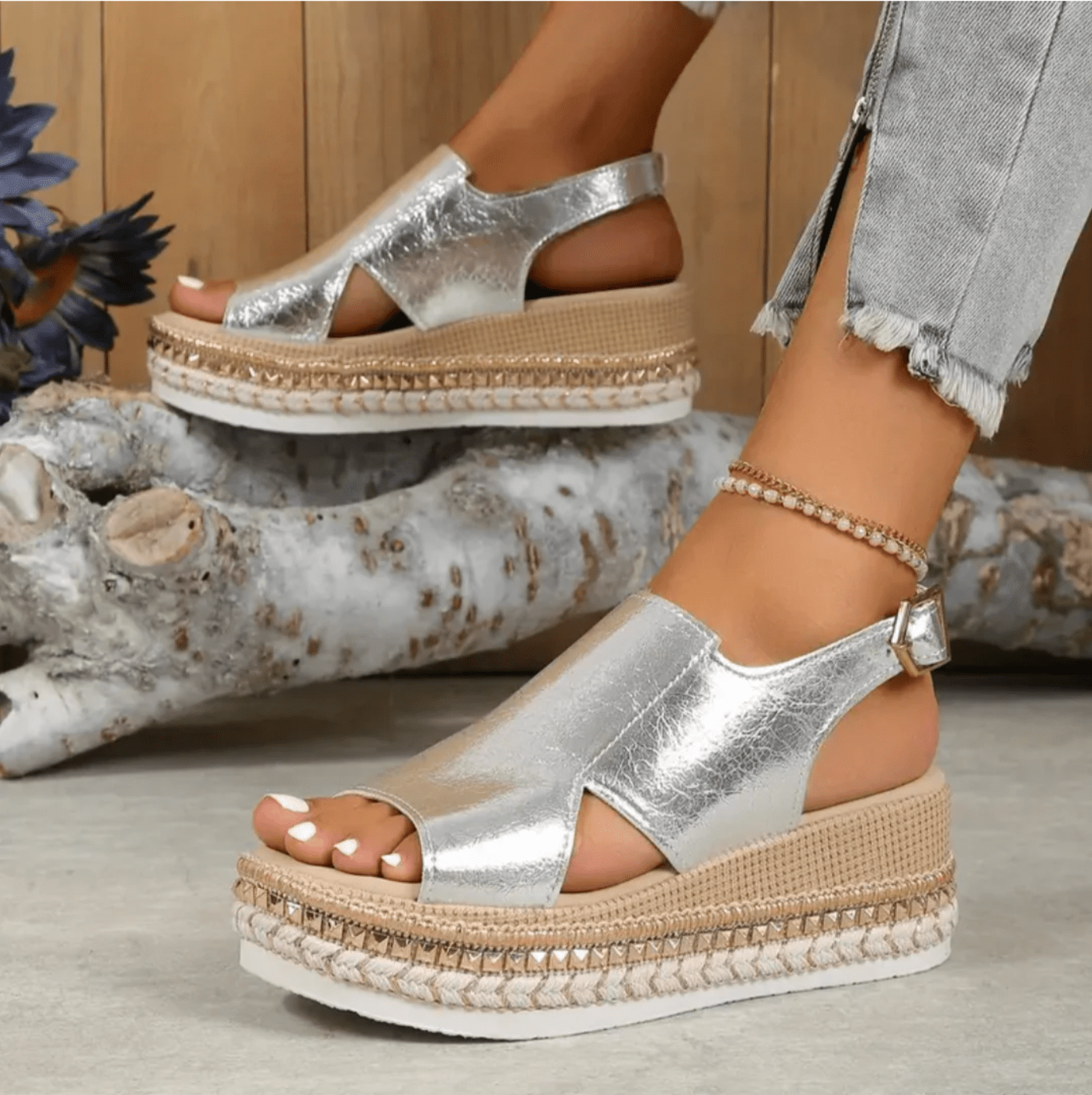 Sandales Confortables à Talon Épais pour Femmes - Marie Montel