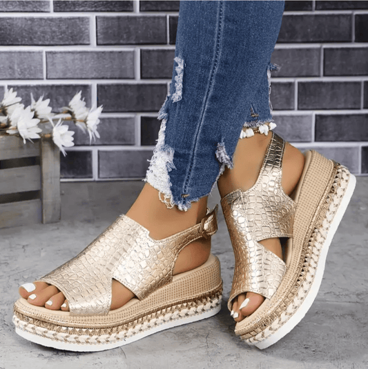 Sandales Confortables à Talon Épais pour Femmes - Marie Montel