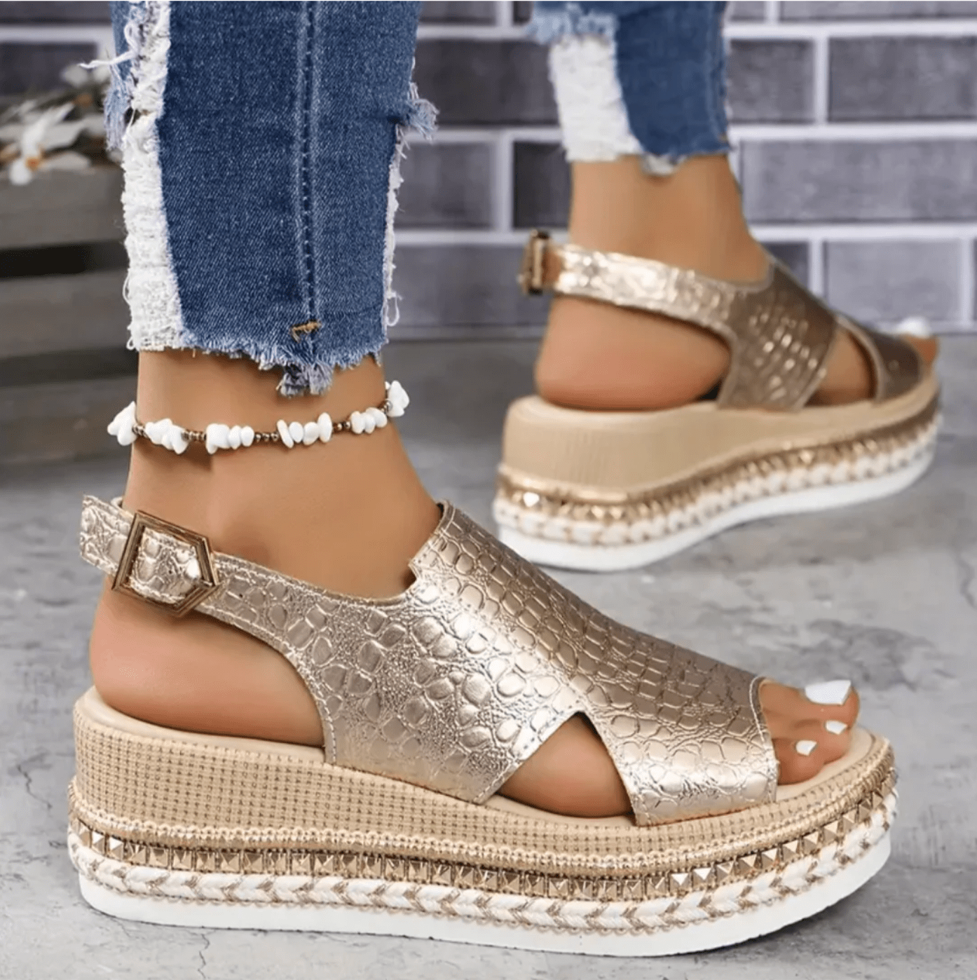 Sandales Confortables à Talon Épais pour Femmes - Marie Montel