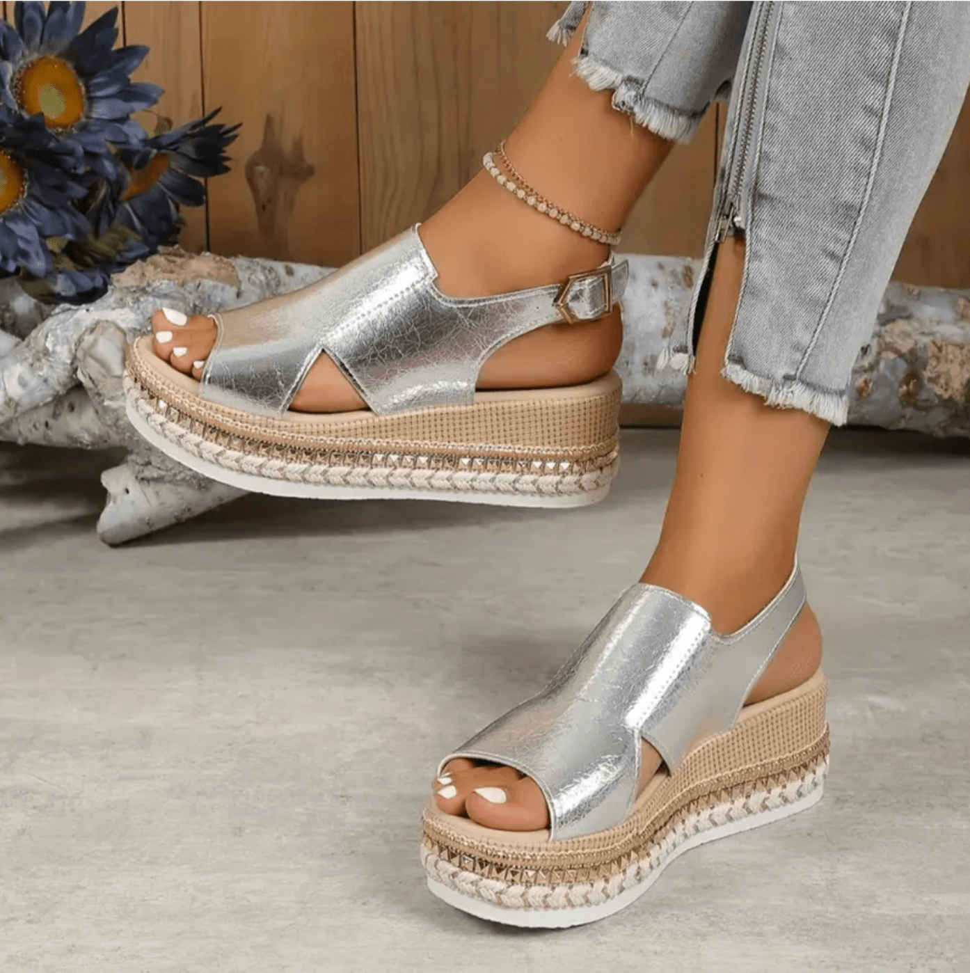 Sandales Confortables à Talon Épais pour Femmes - Marie Montel