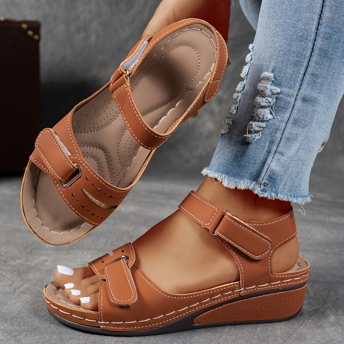 Sandales Confortables à Talon pour Femmes - Marie Montel