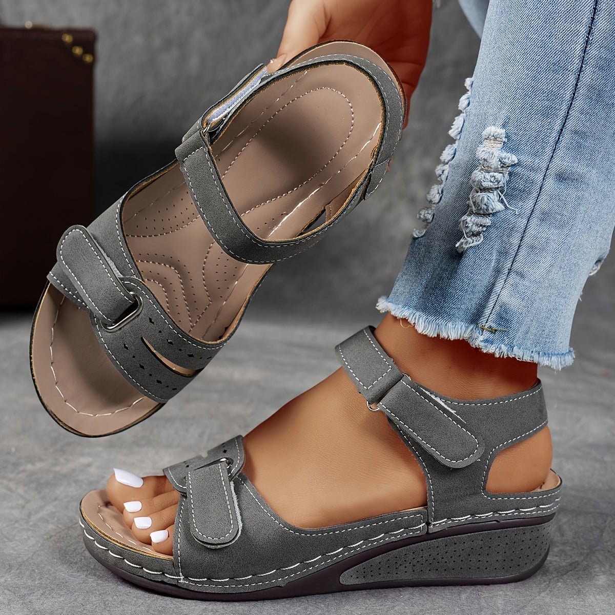 Sandales Confortables à Talon pour Femmes - Marie Montel