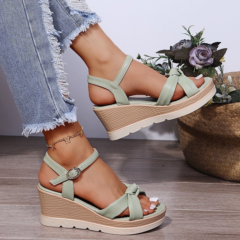 Sandales Confortables à Talons Épais pour Femmes - Marie Montel