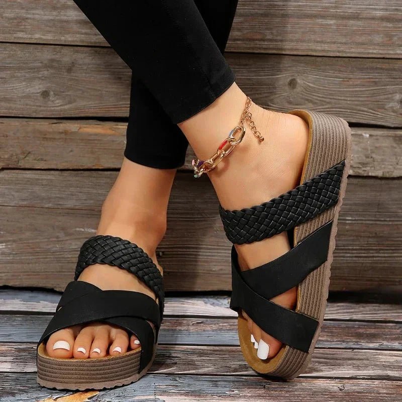 Sandales Confortables en Cuir Ergonomiques pour Femmes - Marie Montel