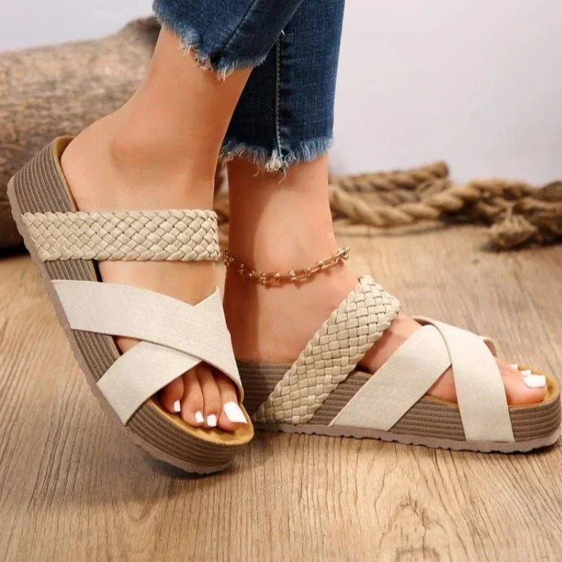 Sandales Confortables en Cuir Ergonomiques pour Femmes - Marie Montel