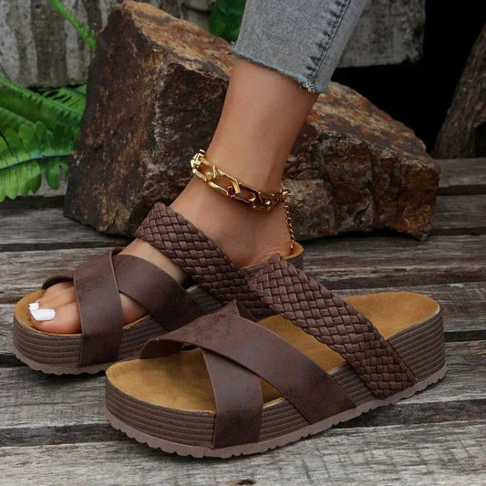 Sandales Confortables en Cuir Ergonomiques pour Femmes - Marie Montel