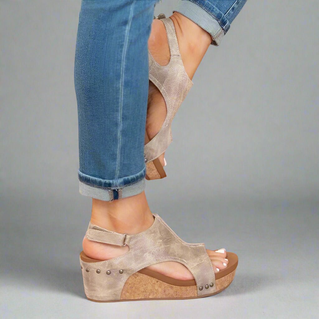 Sandales Confortables en Cuir Vegan pour Femmes - Marie Montel
