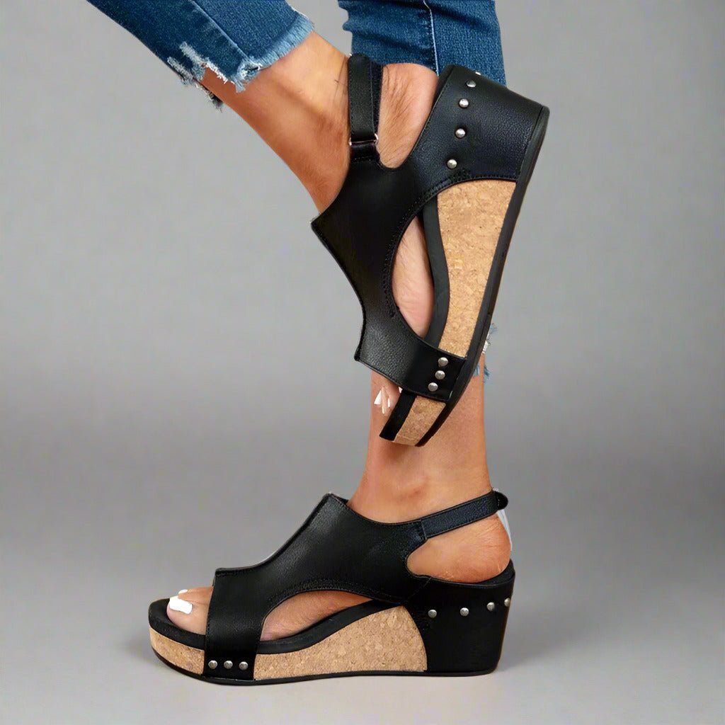 Sandales Confortables en Cuir Vegan pour Femmes - Marie Montel