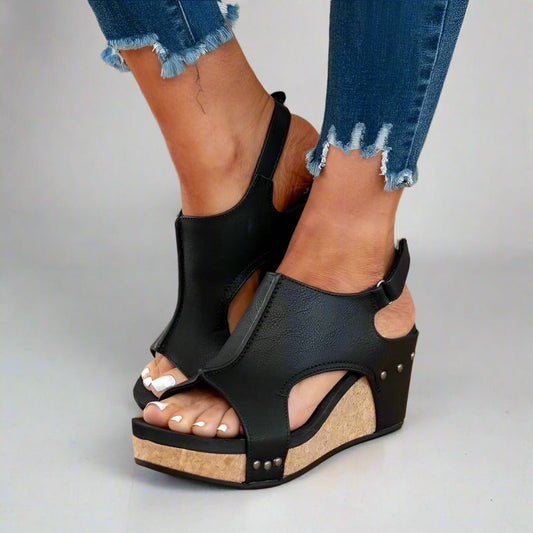 Sandales Confortables en Cuir Vegan pour Femmes - Marie Montel
