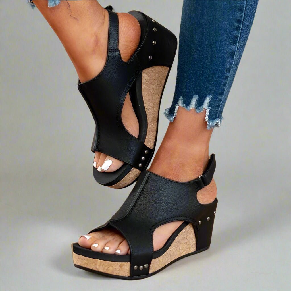 Sandales Confortables en Cuir Vegan pour Femmes - Marie Montel