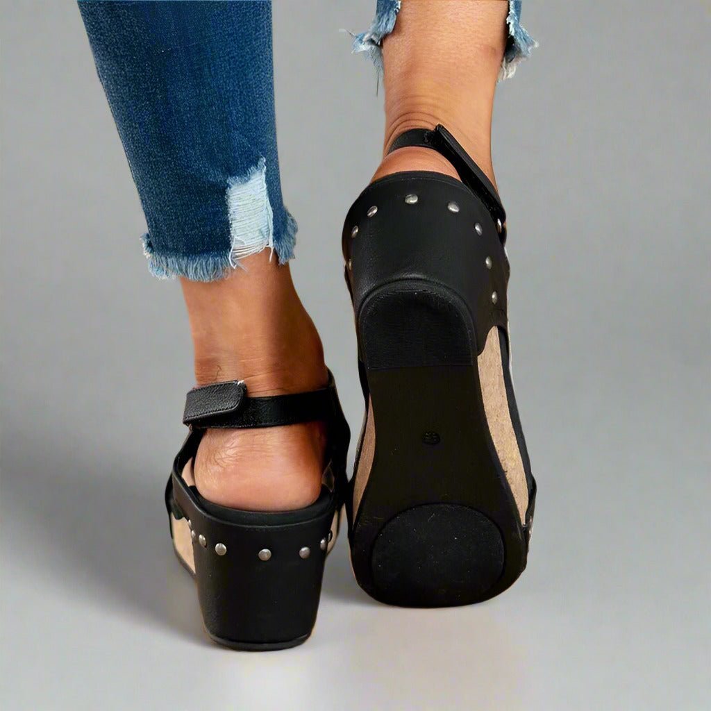 Sandales Confortables en Cuir Vegan pour Femmes - Marie Montel