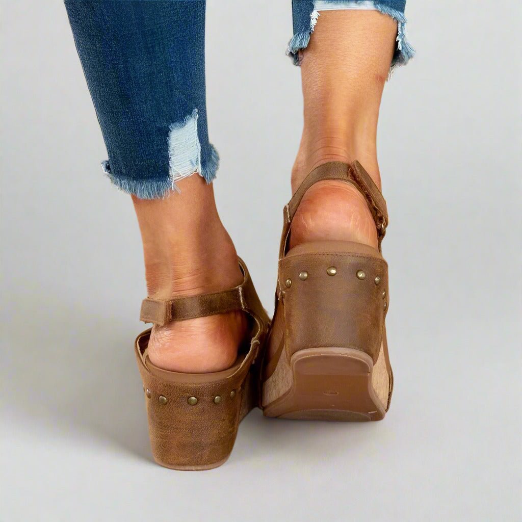 Sandales Confortables en Cuir Vegan pour Femmes - Marie Montel