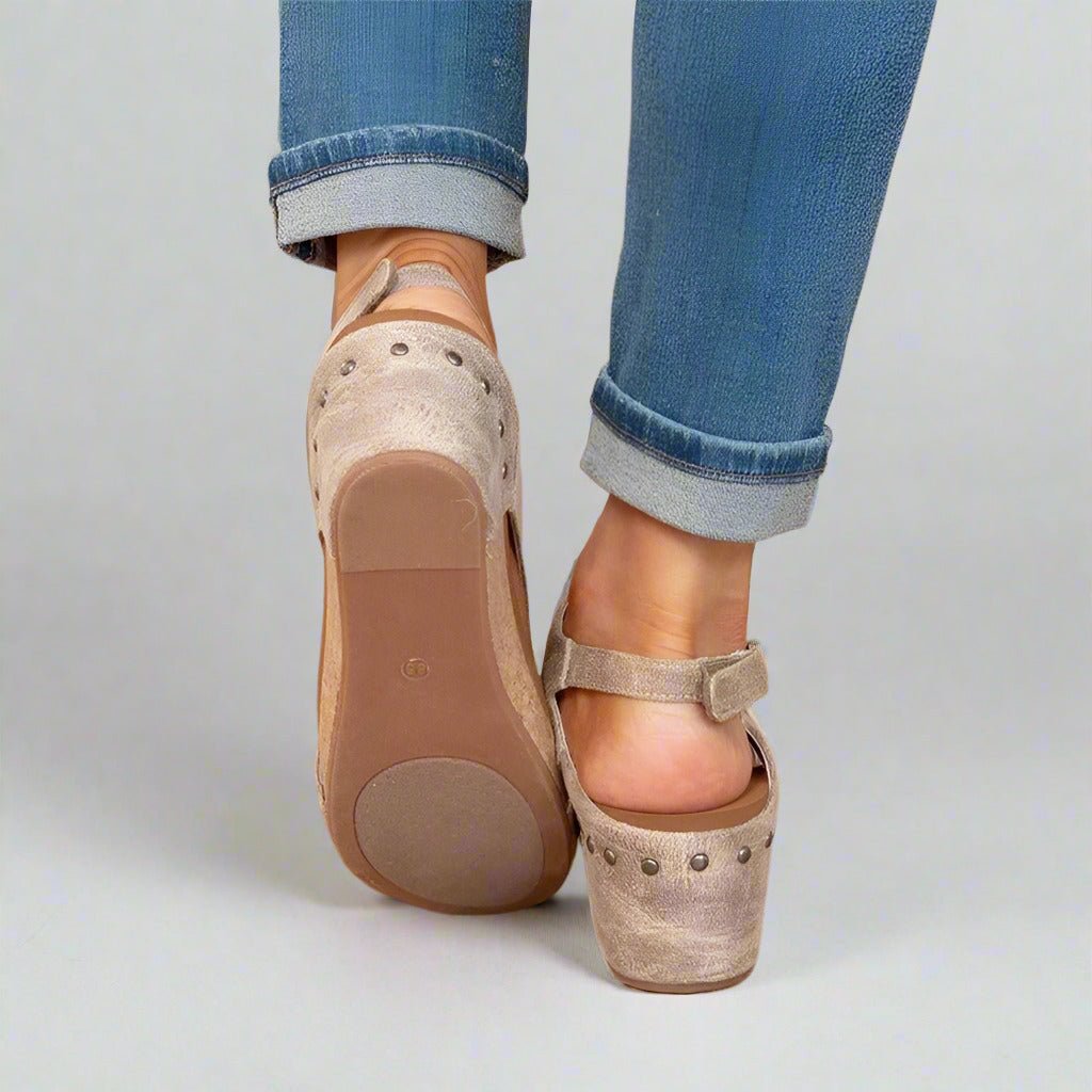 Sandales Confortables en Cuir Vegan pour Femmes - Marie Montel