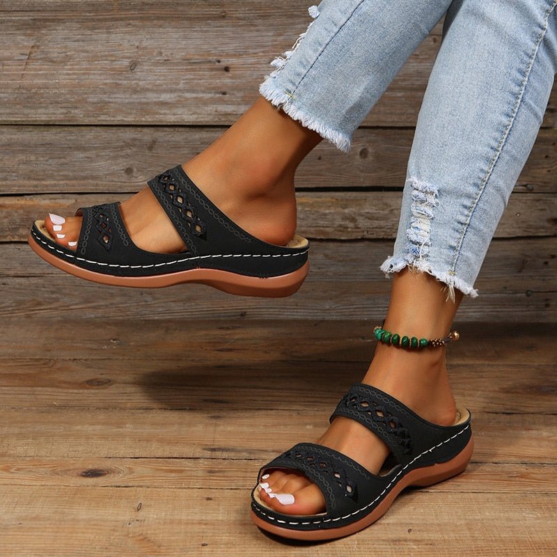 Sandales Confortables en PU pour Femmes - Marie Montel