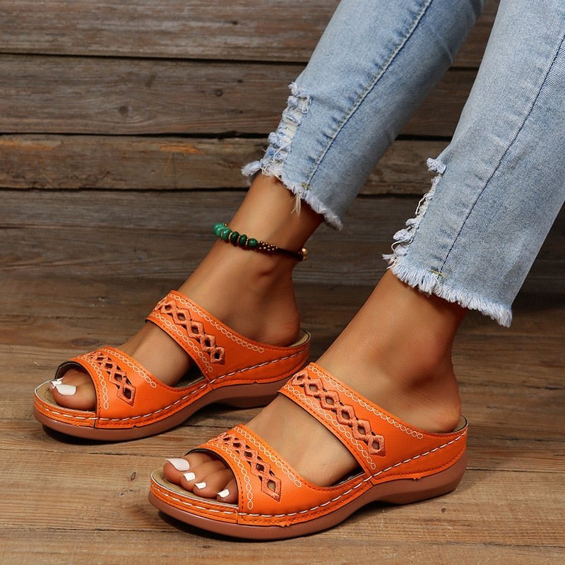 Sandales Confortables en PU pour Femmes - Marie Montel