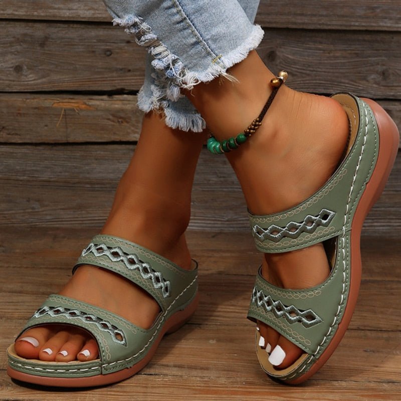 Sandales Confortables en PU pour Femmes - Marie Montel