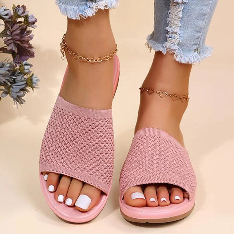 Sandales Confortables pour Femmes en Rose et Bleu - Marie Montel