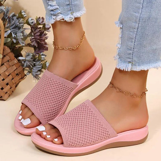 Sandales Confortables pour Femmes en Rose et Bleu - Marie Montel