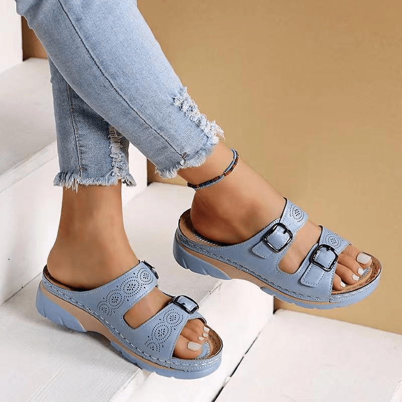 Sandales Ergonomiques en Cuir pour Femmes - Marie Montel