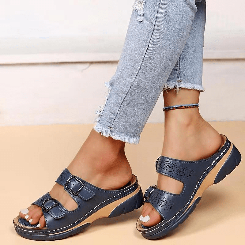 Sandales Ergonomiques en Cuir pour Femmes - Marie Montel