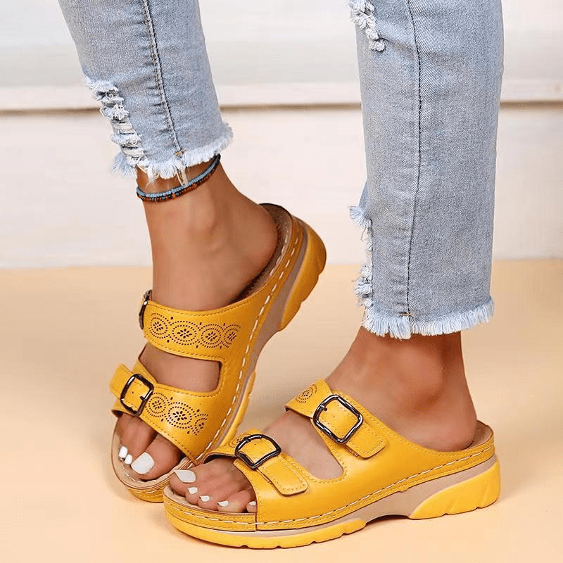 Sandales Ergonomiques en Cuir pour Femmes - Marie Montel