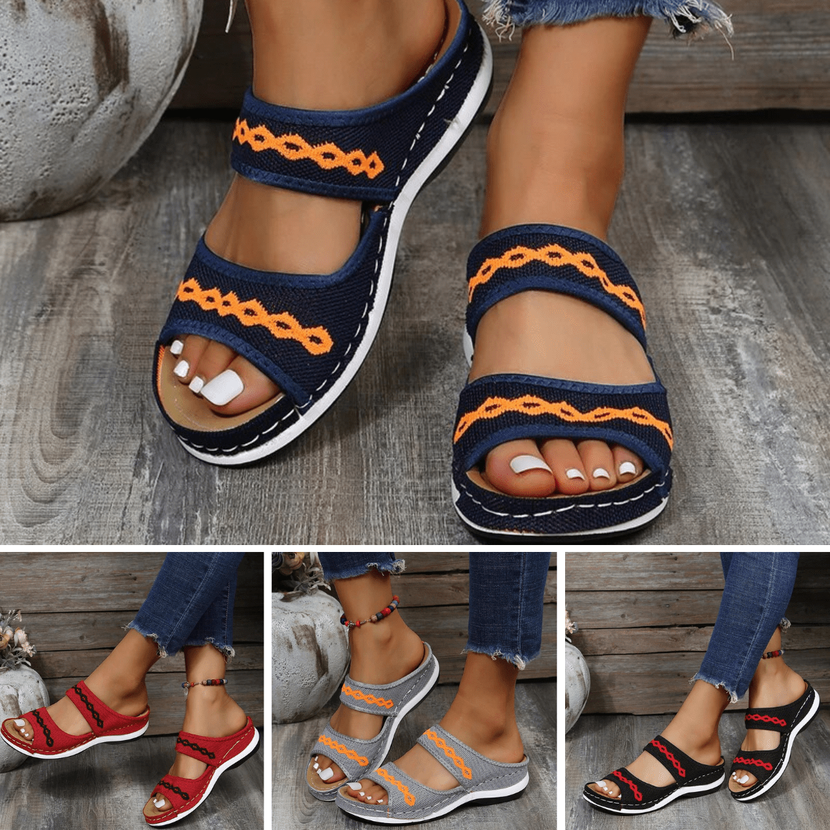 Sandales Ergonomiques en PU pour Femmes - Marie Montel