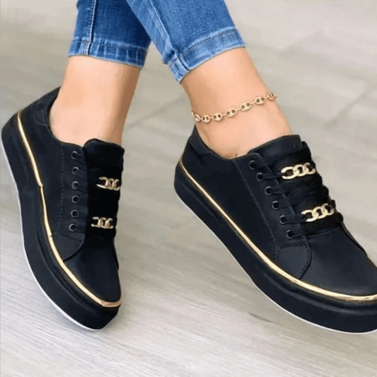 Sneakers Confortables en PU pour Femmes - Marie Montel