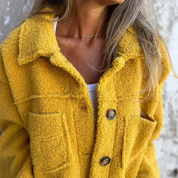 Veste Courte Chic avec Col à Revers pour Femmes