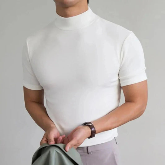 T-Shirt Élégant à Col Haut pour Hommes - Marie Montel