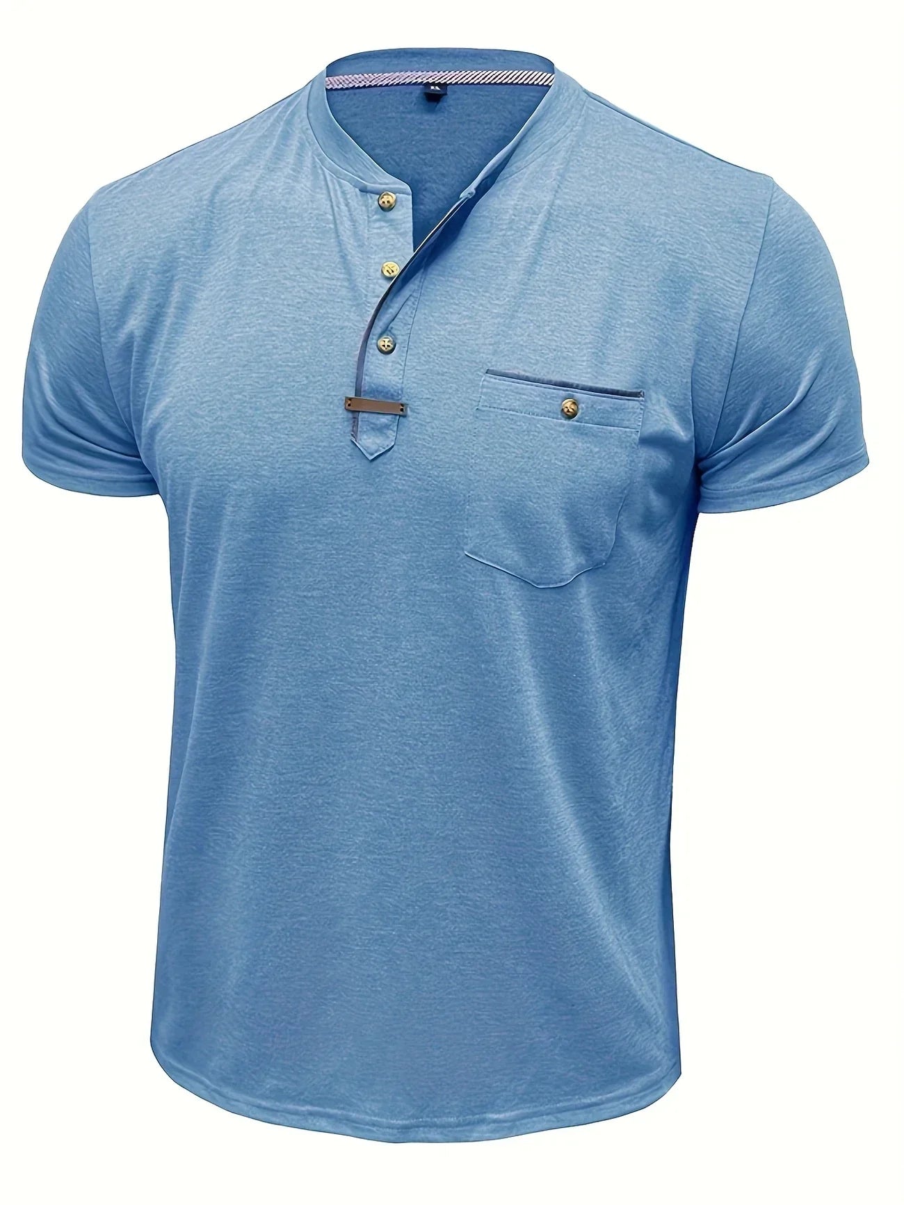 T-shirt Élégant en Coton Mélangé avec Poche pour Hommes - Marie Montel