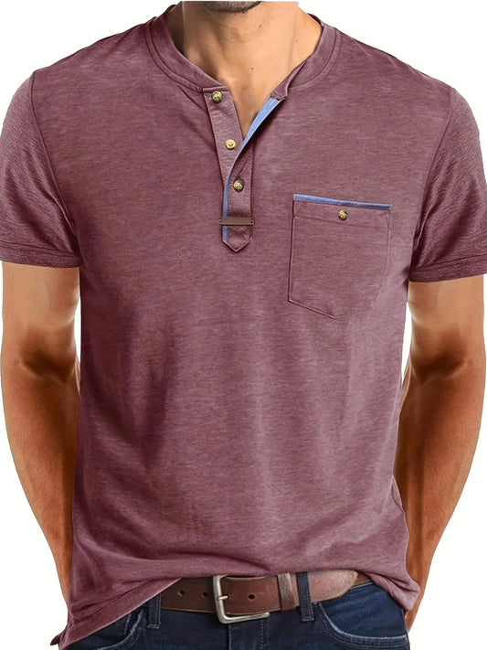 T-shirt Élégant en Coton Mélangé avec Poche pour Hommes - Marie Montel