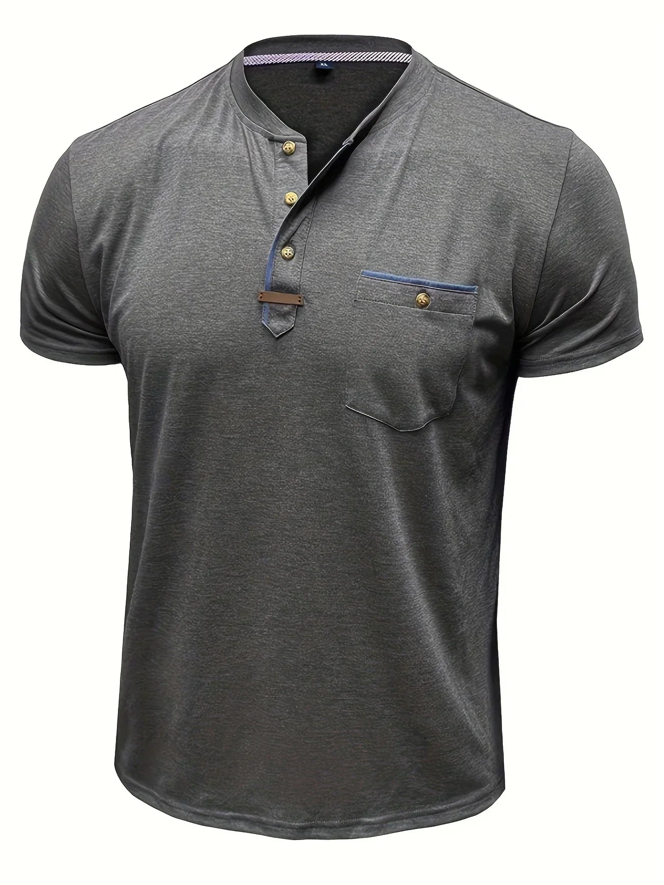 T-shirt Élégant en Coton Mélangé avec Poche pour Hommes - Marie Montel